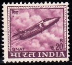 Sellos de Asia - India -  Avión conbate Gnat