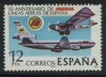 Stamps : Europe : Spain :  E2448 - 50º Aniv. fundación compañía Iberia