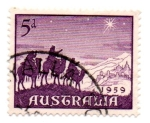 Stamps : Oceania : Australia :  NAVIDAD-1959