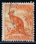 Sellos de Oceania - Australia -  Scott  166 Canguro
