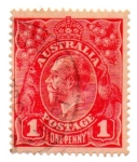 Stamps : Oceania : Australia :  REY JORGE V