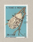 Stamps Africa - S�o Tom� and Pr�ncipe -  E$scarabajo rinoceronte de Grant