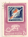 Stamps : Europe : Hungary :  Primer satélite hacia Venus, Venera 1.