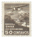 Stamps Chile -   LINEA AEREA NACIONAL - PAISAJES
