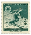 Stamps Chile -  “CAMPEONATO MUNDIAL DE SKY - CHILE 1966”