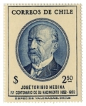 Stamps Chile -  “CENTENARIO DEL NACIMIENTO DE JOSE TORIBIO MEDINA”