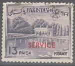 Stamps Pakistan -  PAKISTAN_SCOTT O82a JARDNES DE SHALIMAR EN LAHORE(13P)