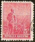 Stamps Argentina -  AGRICULTURA - LABRADOR  Y SOL