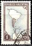 Stamps Argentina -  Mapa