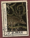Sellos de Asia - Emiratos �rabes Unidos -  AJMAN - ciervo - detalle mosaico romano 