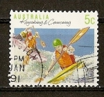 Stamps : Oceania : Australia :  Kayak.