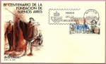 Stamps Spain -  IV centenario Fundación de Buenos Aires por Pedro de Mendoza - SPD