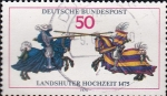 Stamps : Europe : Germany :  caballos de la edad media