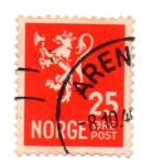 Stamps Norway -  -LION-1921-29