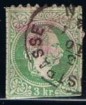 Stamps Austria -  Scott  2  Emperador Francisco Jose