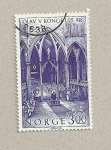 Stamps Norway -  125 Aniv coronación rey Olav V
