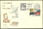 Stamps Spain -  Centenario del teléfono - Graham Bell - SPD