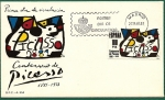 Stamps Spain -  Centenario de Picasso - Pintura de J. Miró - SPD