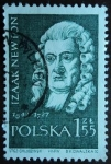 Stamps Poland -  Isaac Newton (1642-1727)