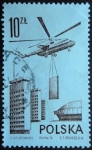 Stamps Poland -  Helicóptero de transporte Mi-6