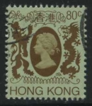 Sellos de Asia - Hong Kong -  Scott 395 - Reina Isabel II