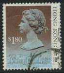 Stamps Asia - Hong Kong -  Scott 533 - Reina Isabel II frente al mar