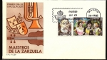 Stamps Spain -  Maestros de la Zarzuela - Tomás Bretón - Verbena de la Paloma -   SPD