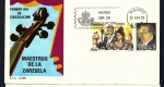 Stamps Spain -  Maestros de la Zarzuela - Francisco Alonso - La parranda -   SPD