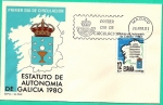Sellos de Europa - Espa�a -  Estatuto de Autonomía de Galicia - himno, escudo y mapa - SPD