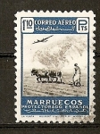 Stamps : Africa : Morocco :  Paisajes y Avion.