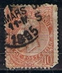 Stamps Belgium -  Scott  65  Leopoldo II (3)