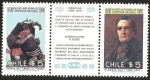 Sellos de America - Chile -  150º AÑOS MUSEO NACIONAL DE HISTORIA NATURAL