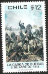 Stamps Chile -  BATALLA DE MAIPU - LA CARGA DE BUERAS
