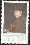 Stamps Chile -  CENTENARIO MUSEO BELLAS ARTE - RETRATO PABLO BURCHARD