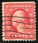 Stamps United States -  washington, carmine rose,2c