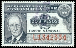 Stamps : America : Colombia :  TIMBRE NACIONAL - MANUEL MEJIA -  SERIE "L"