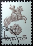Stamps Russia -  Mensajero postal