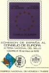 Stamps Spain -  Adhesión de España al Consejo de Europa - XI Feria Nacional del Sello
