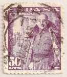 Stamps : Europe : Spain :  General Franco y castillo de la Mota
