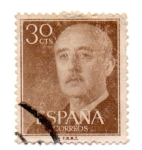 Stamps Spain -  Serie del GENERAL-FRANCISCO FRANCO-1955/58