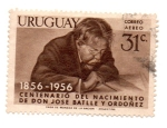 Stamps : America : Uruguay :  1856-1956-CENTENARIO NACIMIENTO de JOSE BATLLE Y ORDOÑEZ