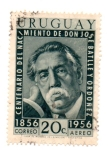 Stamps : America : Uruguay :  1856-1956-CENTENARIO NACIMIENTO de JOSE BATLLE Y ORDOÑEZ