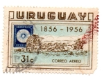 Sellos de America - Uruguay -  -CENTENARIO del TIMBRE-1956