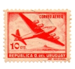 Stamps : America : Uruguay :  -AVIONES-1957/59-SERIE-