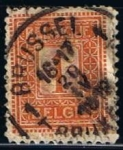 Stamps Belgium -  Scott  92  Cifras (2)