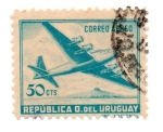 Stamps Uruguay -  -AVIONES-1957/59-SERIE-