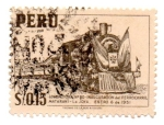 Stamps Peru -  -ENERO.6 del 1951,LOCOMOTORA N:80-Serie