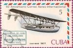 Stamps : America : Cuba :  50 Aniversario del Correo Aéreo Internacional.