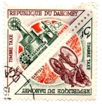Stamps Benin -  OESTE DE AFRICA-DAHOMEY -HOY BENIN--TIMBRE TAXE
