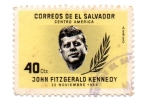 Stamps El Salvador -  JOHN FITZGERALD KENNEDY-1964